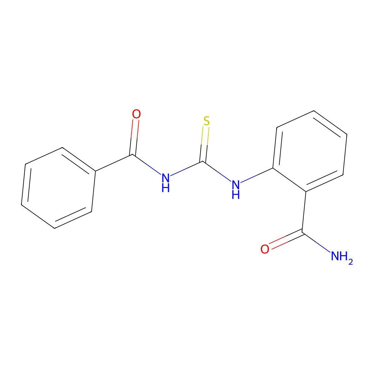 2-(Benzoylcarbamothioylamino)benzamide molecular structure, CAS 115934-14-0