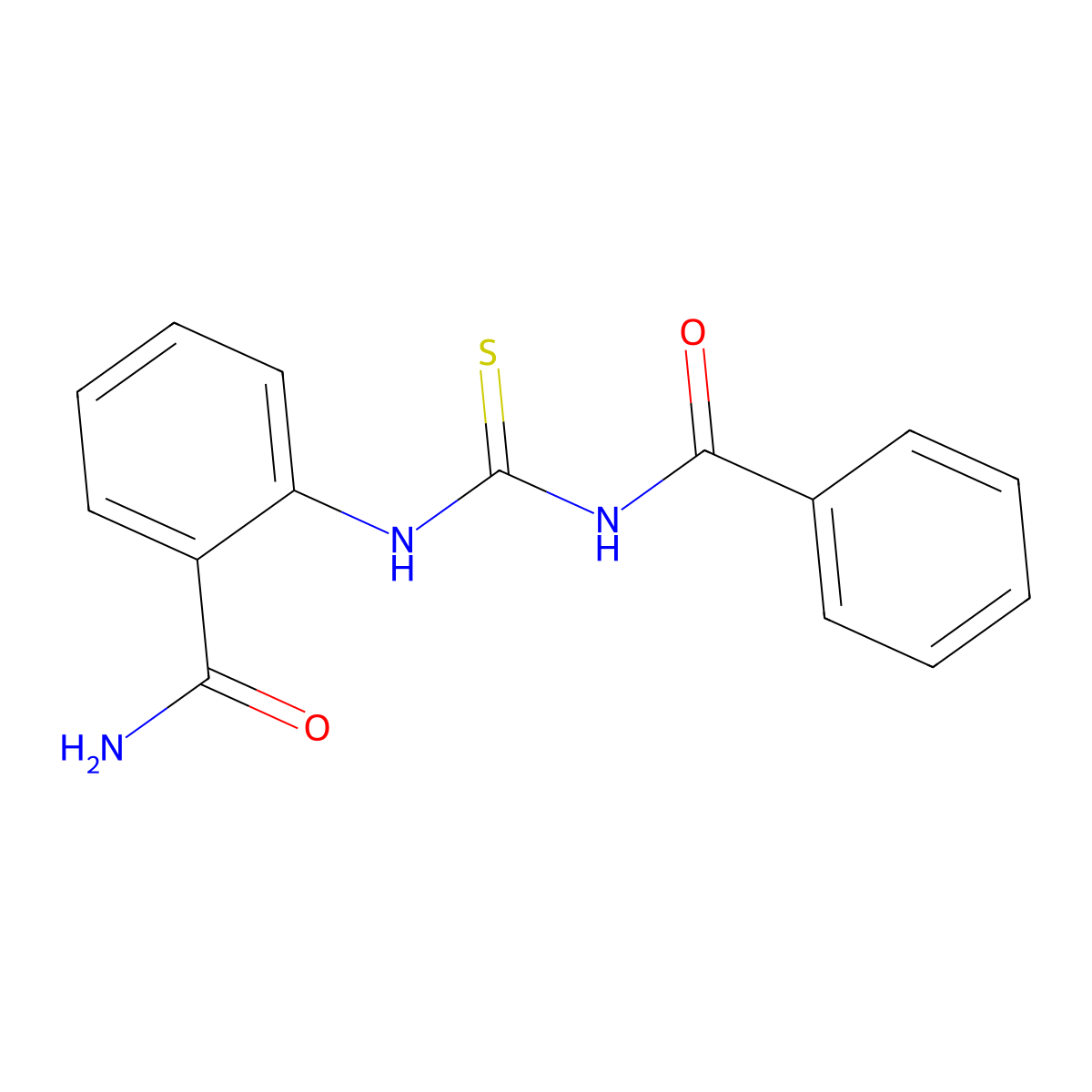 2-(Benzoylcarbamothioylamino)benzamide molecular structure, CAS 115934-14-0