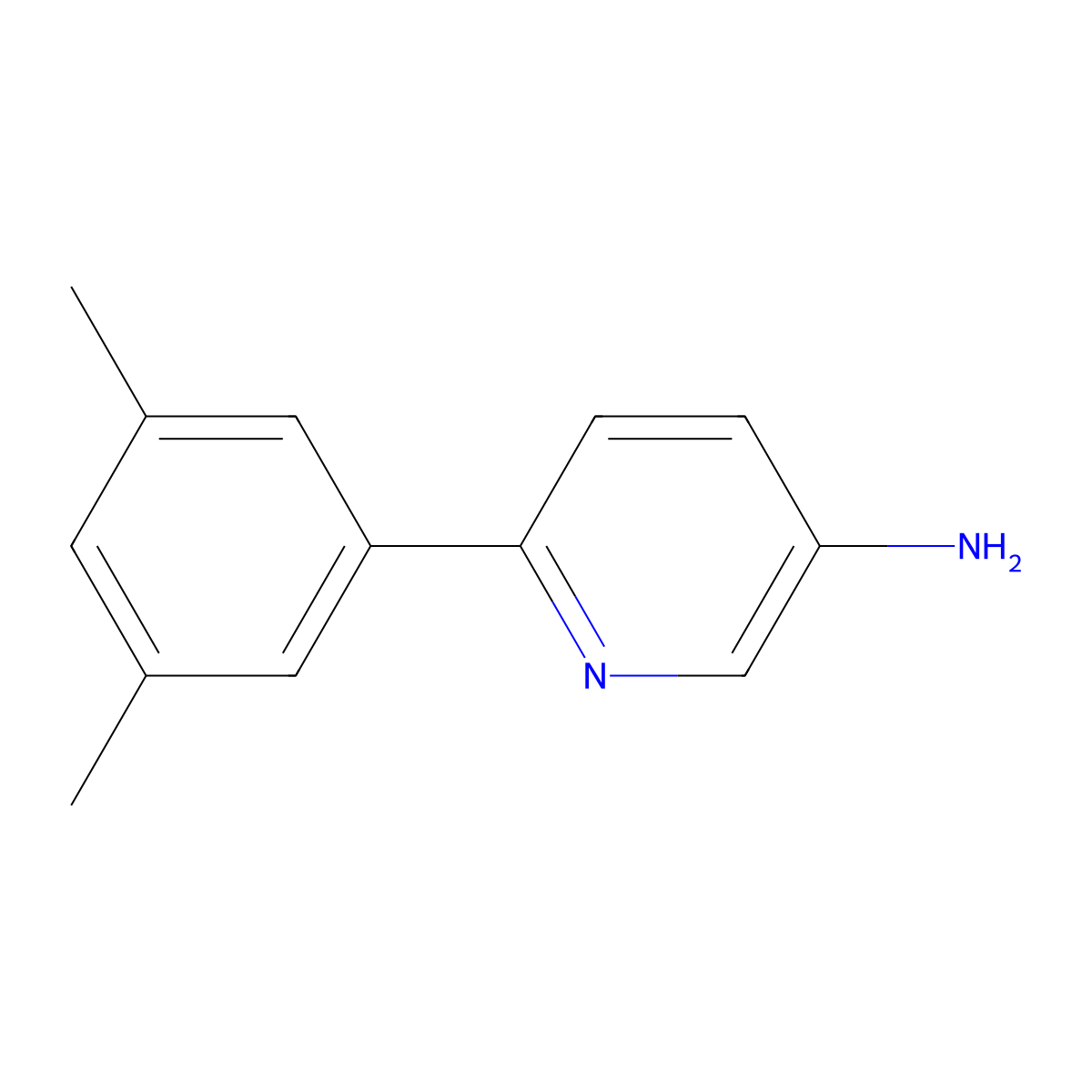 6-(3,5-Dimethylphenyl)-3-pyridinamine molecular structure, CAS 1159407-94-9
