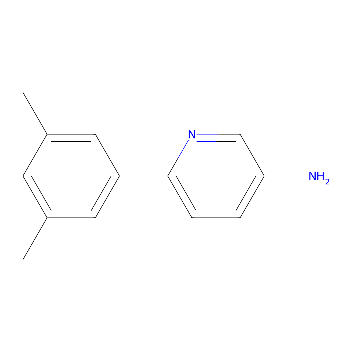 6-(3,5-Dimethylphenyl)-3-pyridinamine molecular structure, CAS 1159407-94-9