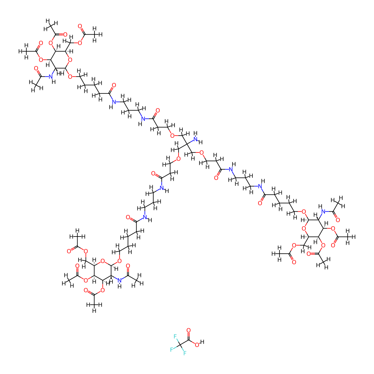 Tri-GalNAc(OAc)3 TFA molecular structure, CAS 1159408-65-7