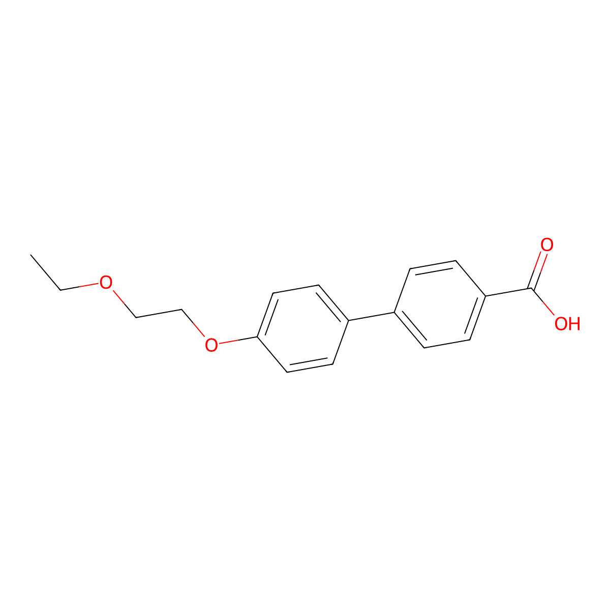 4'-(2-Ethoxyethoxy)[1,1'-biphenyl]-4-carboxylic acid molecular structure, CAS 115947-12-1