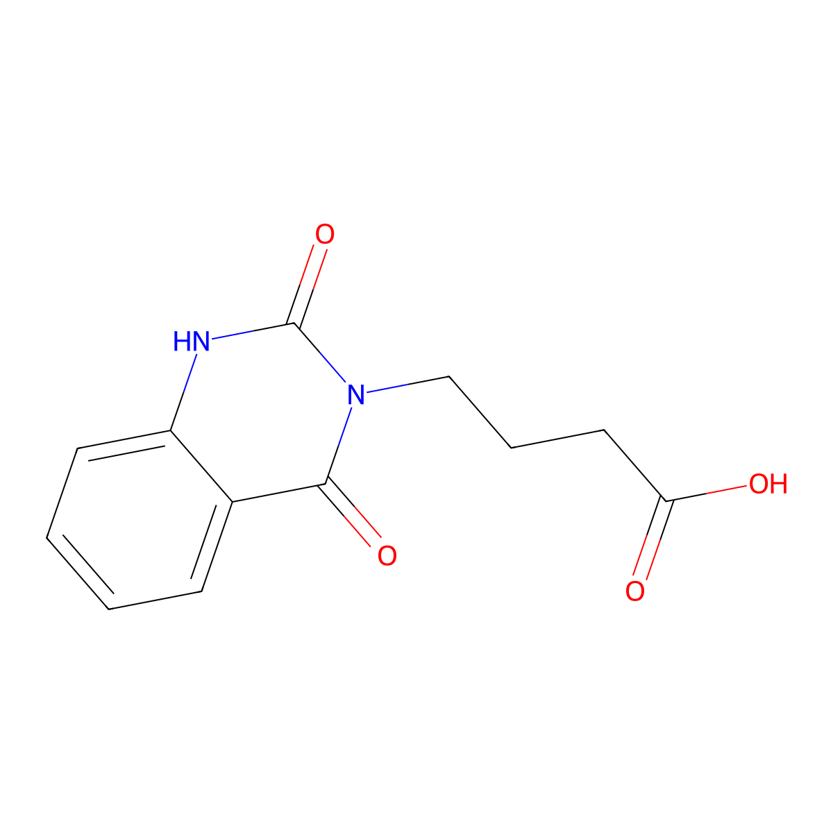 4-(2,4-Dioxo-1,2,3,4-tetrahydroquinazolin-3-yl)butanoic acid molecular structure, CAS 115948-87-3