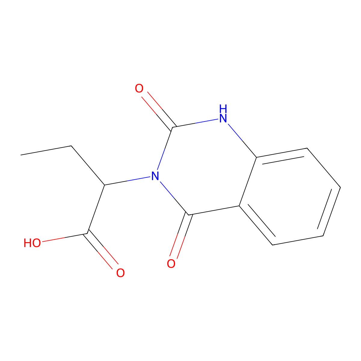 2-(2,4-dioxo-1,4-dihydroquinazolin-3(2H)-yl)butanoic acid molecular structure, CAS 115948-88-4