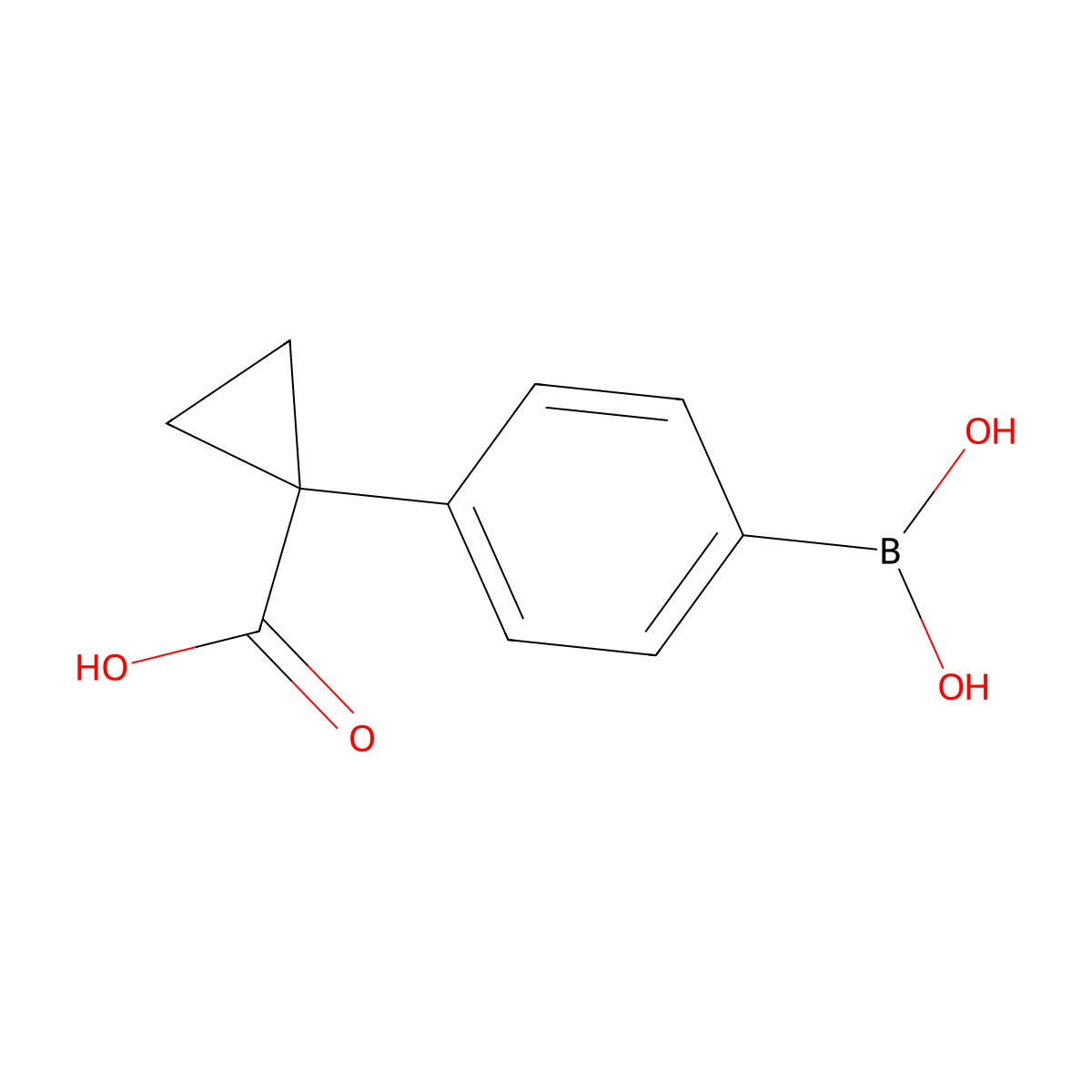 1-(4-Boronophenyl)cyclopropane-1-carboxylic acid molecular structure, CAS 1159489-46-9