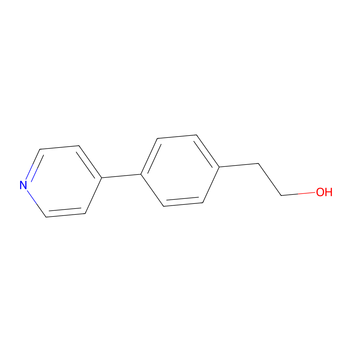 2-[4-(Pyridin-4-yl)phenyl]ethanol molecular structure, CAS 1159500-06-7