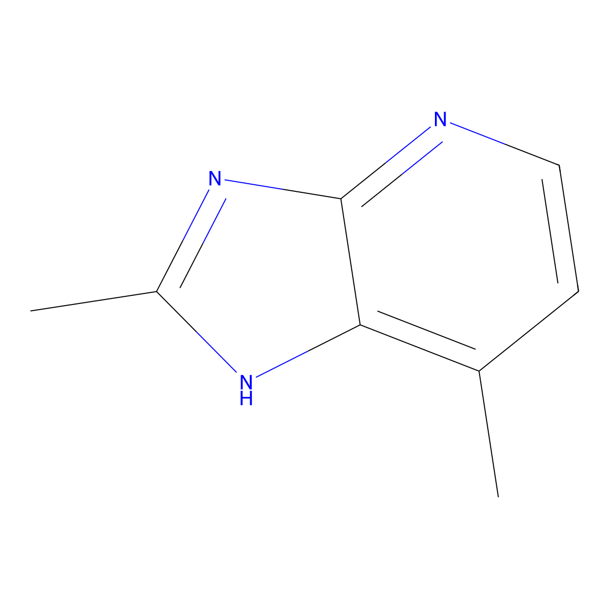 2,7-dimethyl-1H-imidazo(4,5-b)pyridine molecular structure, CAS 115951-60-5
