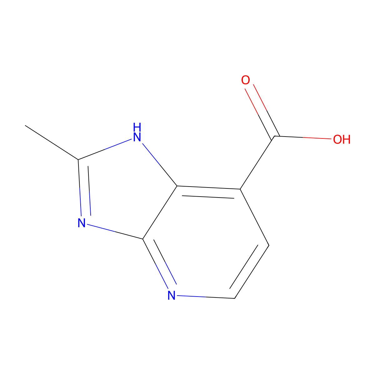 2-Methyl-3H-imidazo[4,5-b]pyridine-7-carboxylic acid molecular structure, CAS 115951-61-6