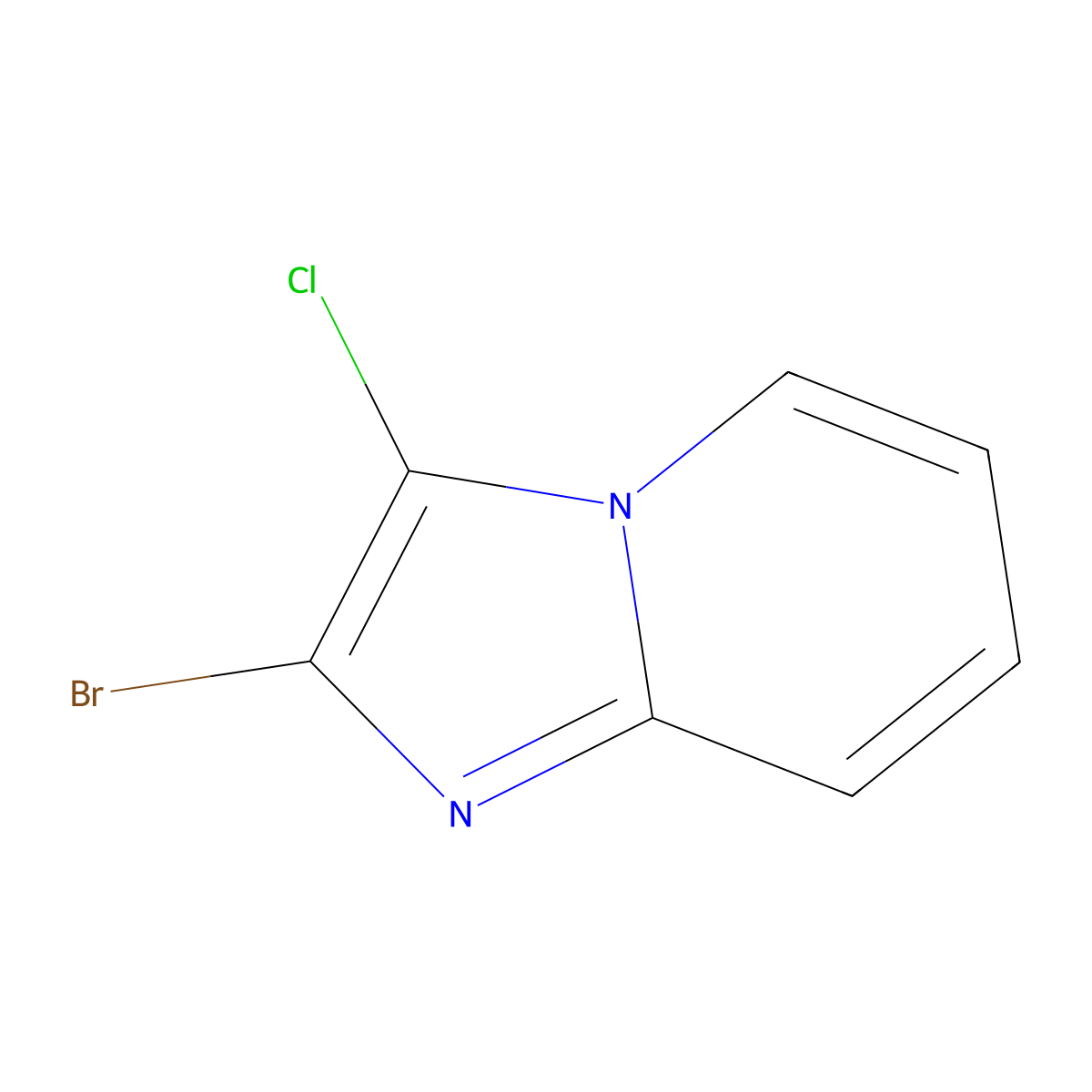 2-Bromo-3-chloroimidazo[1,2-a]pyridine molecular structure, CAS 1159511-19-9