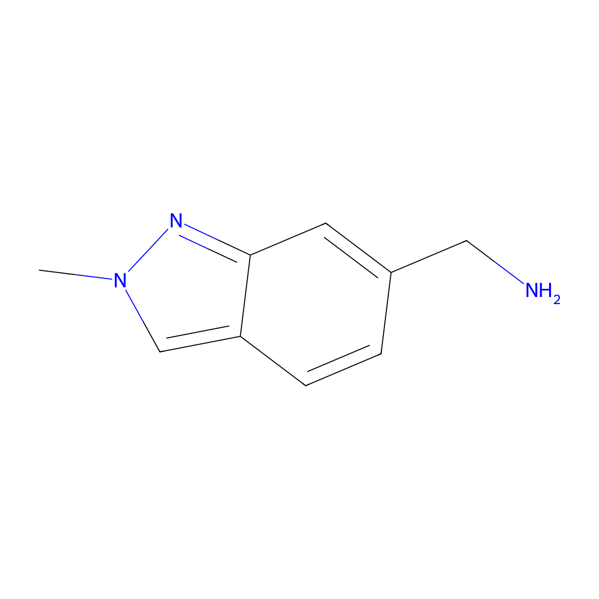 2-Methyl-2H-indazole-6-methanamine molecular structure, CAS 1159511-20-2