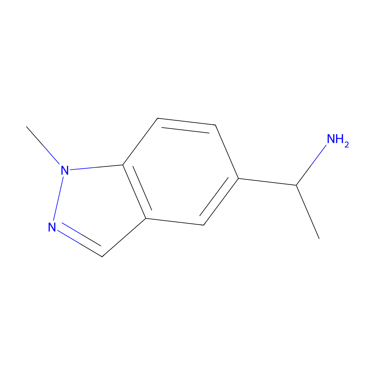 5-(1-Aminoethyl)-1-methyl-1H-indazole molecular structure, CAS 1159511-35-9