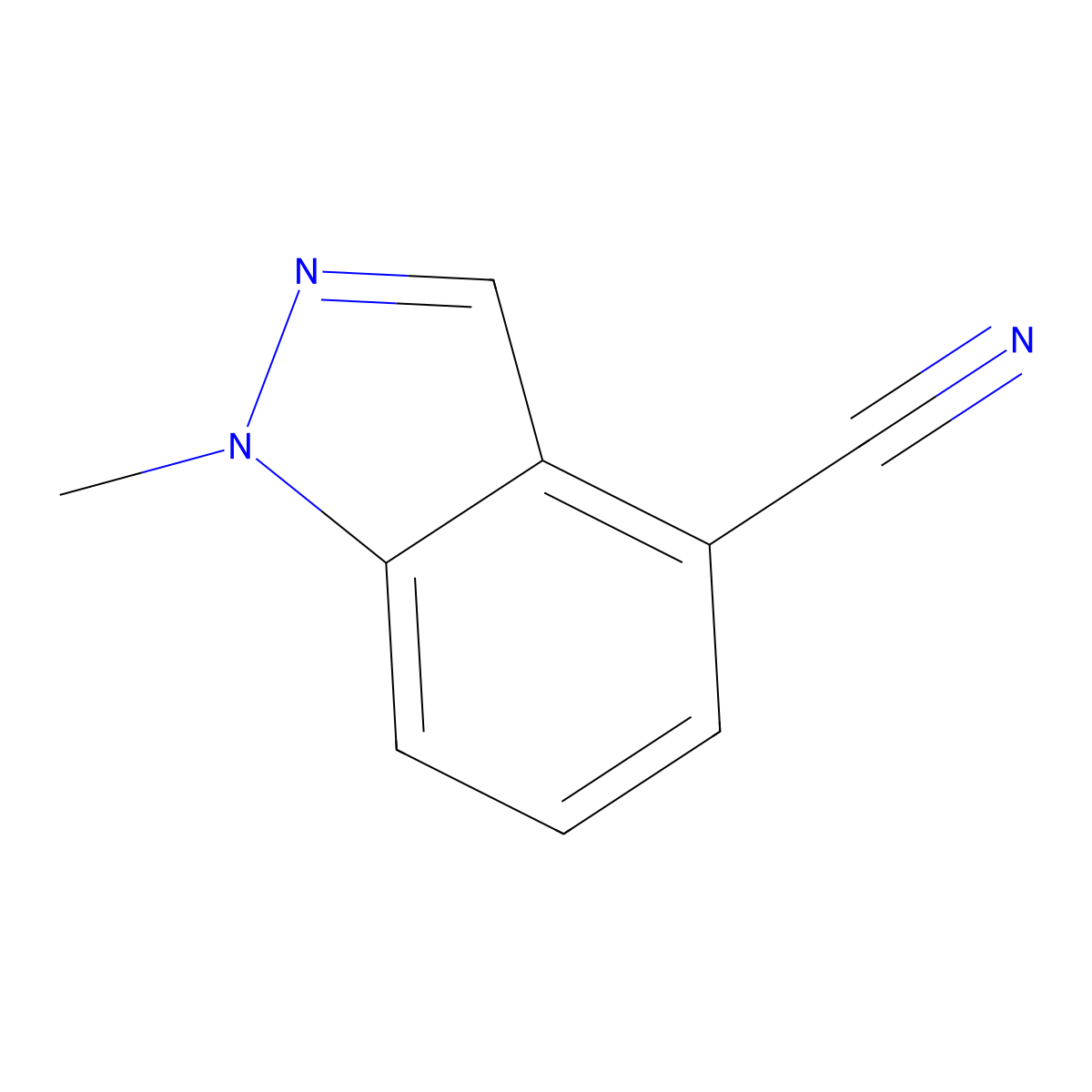 1-Methyl-1H-indazole-4-carbonitrile molecular structure, CAS 1159511-43-9