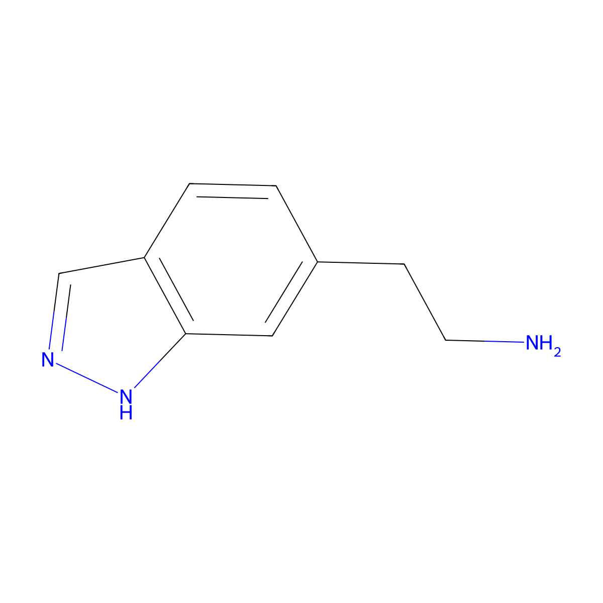 1H-Indazole-6-ethanamine molecular structure, CAS 1159511-47-3