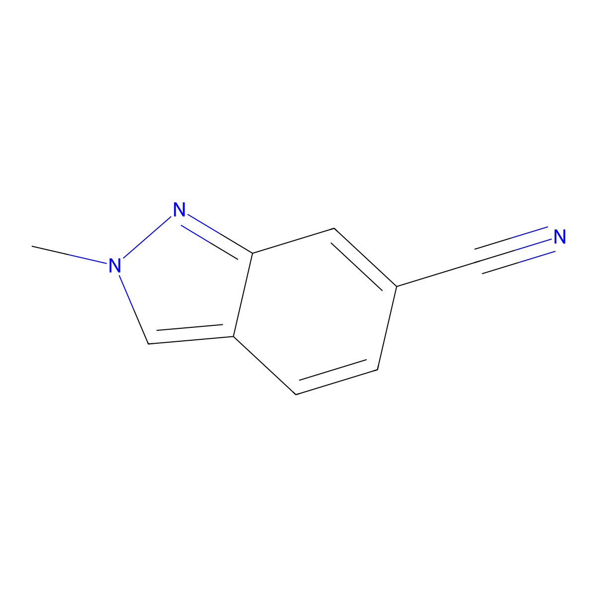 2-Methyl-2H-indazole-6-carbonitrile molecular structure, CAS 1159511-50-8