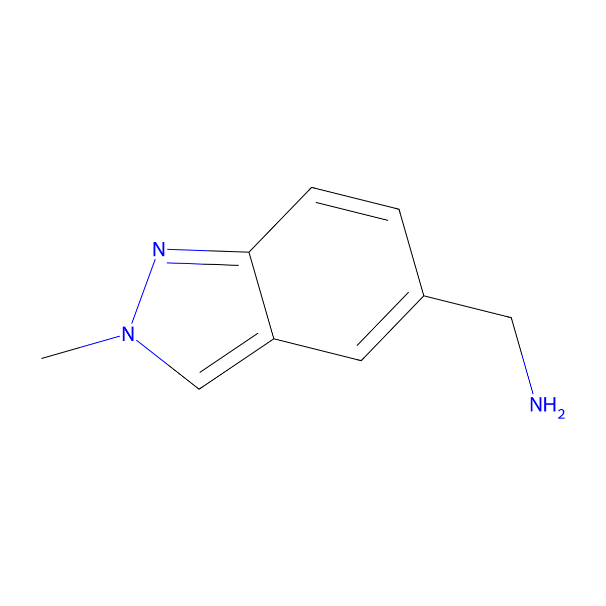(2-Methyl-2H-indazol-5-YL)methanamine molecular structure, CAS 1159511-63-3