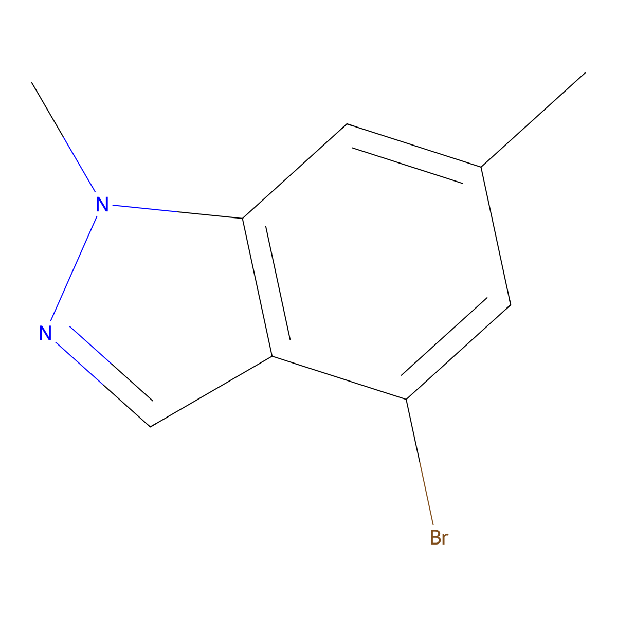 4-Bromo-1,6-dimethyl-1H-indazole molecular structure, CAS 1159511-78-0
