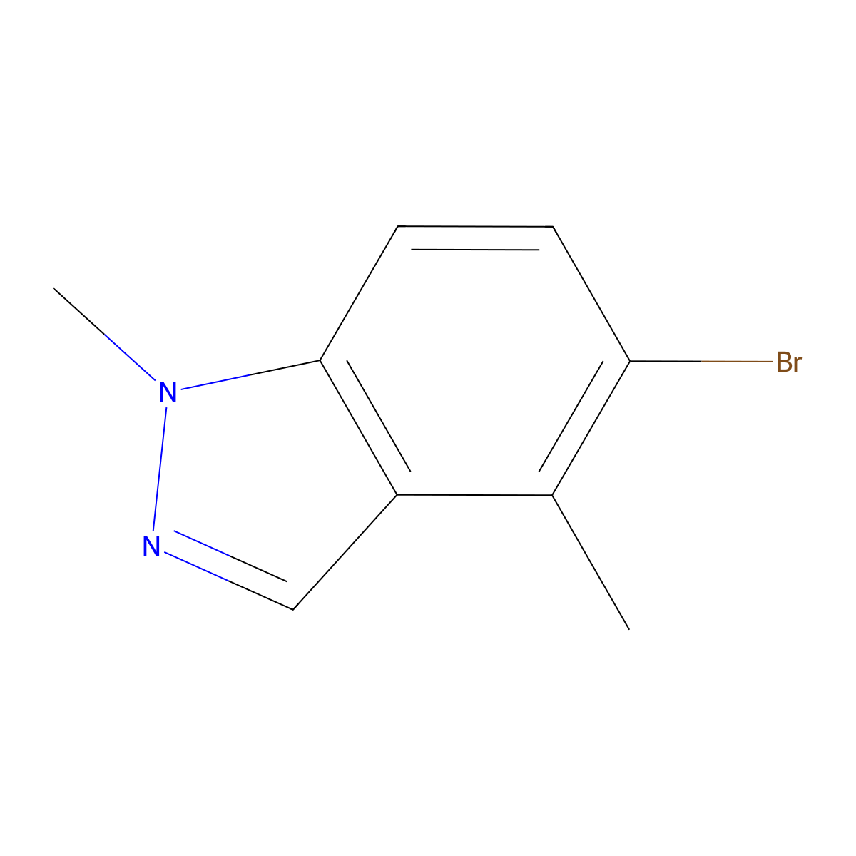 5-Bromo-1,4-dimethyl-1H-indazole molecular structure, CAS 1159511-80-4