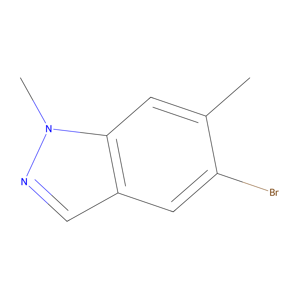 5-Bromo-1,6-dimethyl-1H-indazole molecular structure, CAS 1159511-81-5