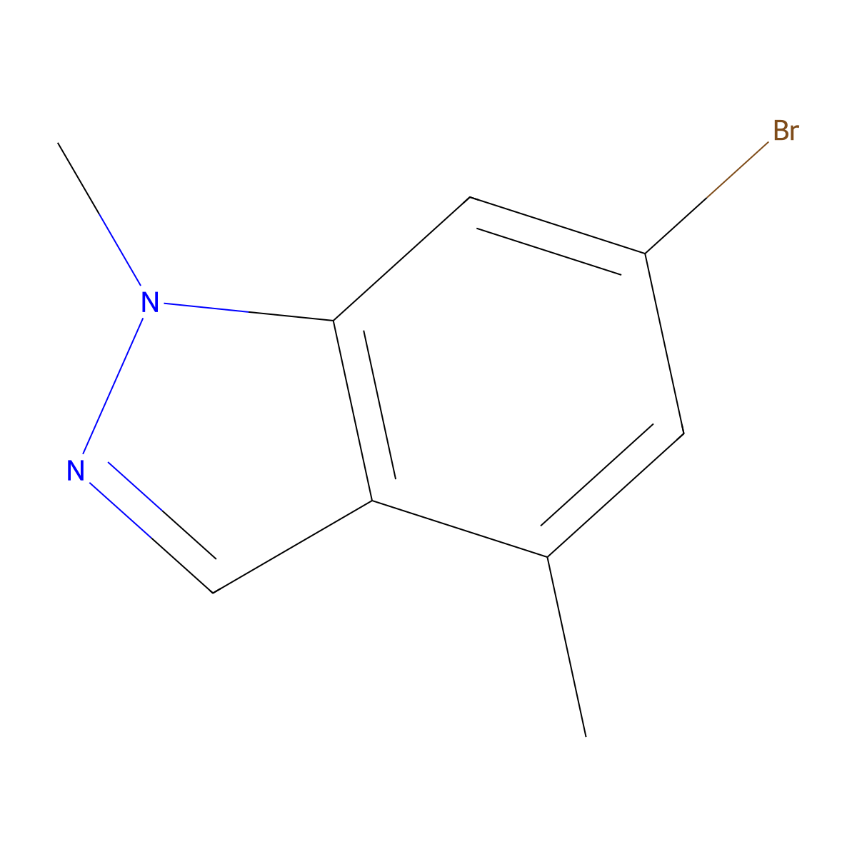 6-Bromo-1,4-dimethyl-1H-indazole molecular structure, CAS 1159511-82-6