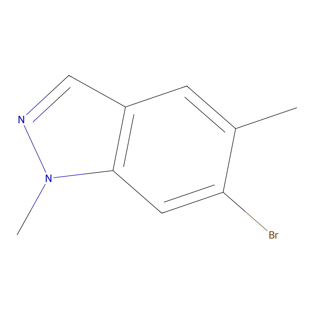 6-Bromo-1,5-dimethyl-1H-indazole molecular structure, CAS 1159511-83-7