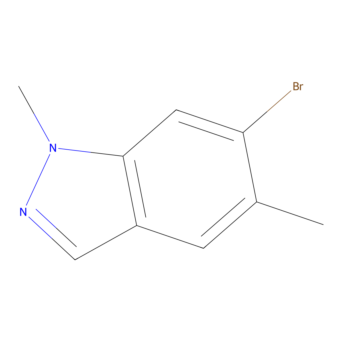 6-Bromo-1,5-dimethyl-1H-indazole molecular structure, CAS 1159511-83-7