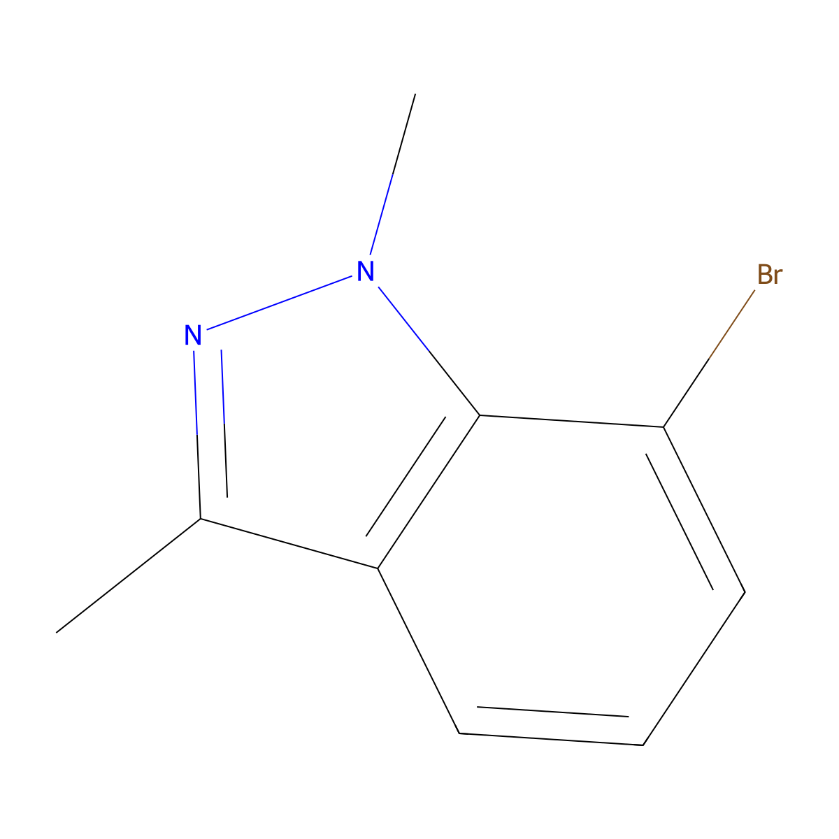 7-Bromo-1,3-dimethyl-1H-indazole molecular structure, CAS 1159511-84-8