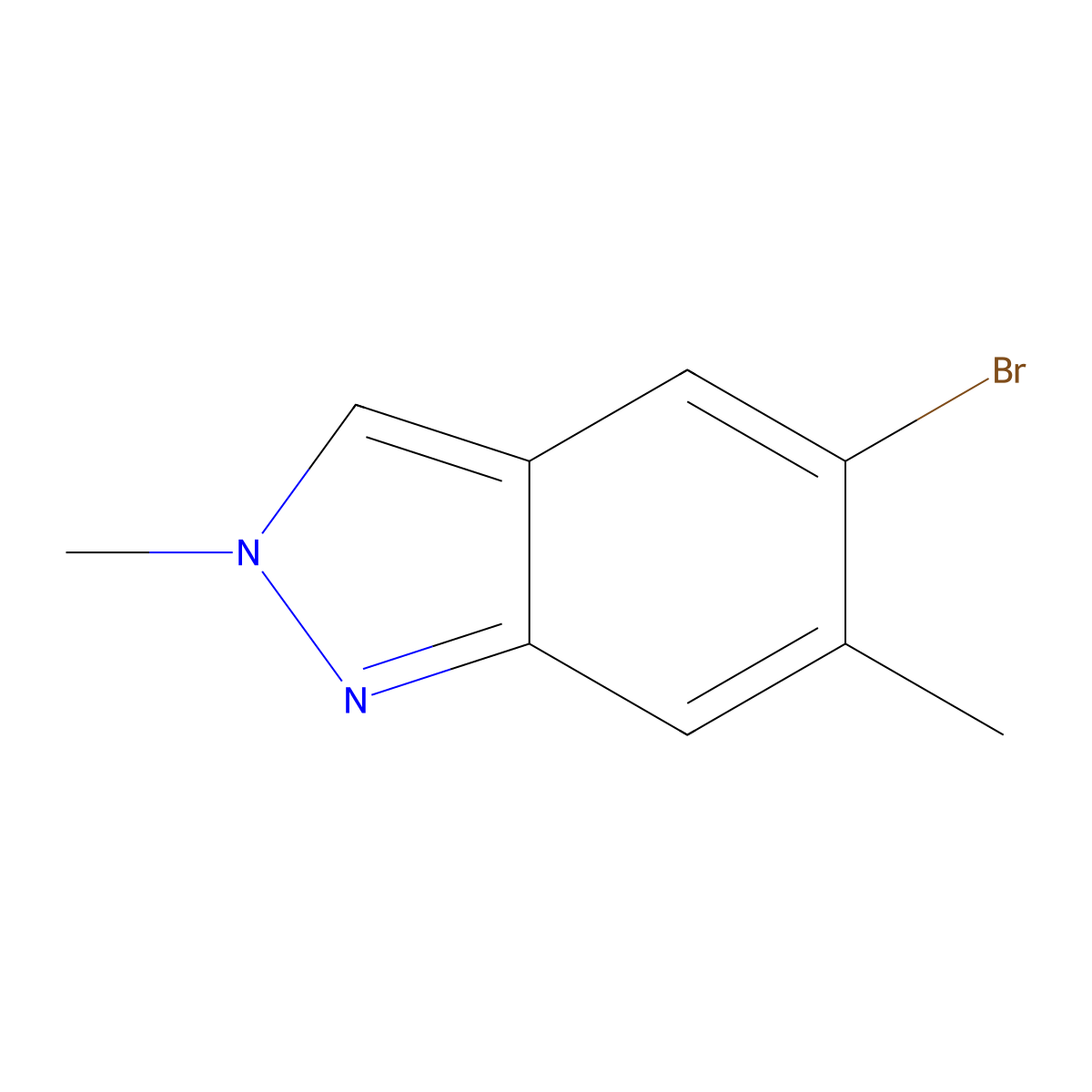 5-Bromo-2,6-dimethyl-2H-indazole molecular structure, CAS 1159511-90-6