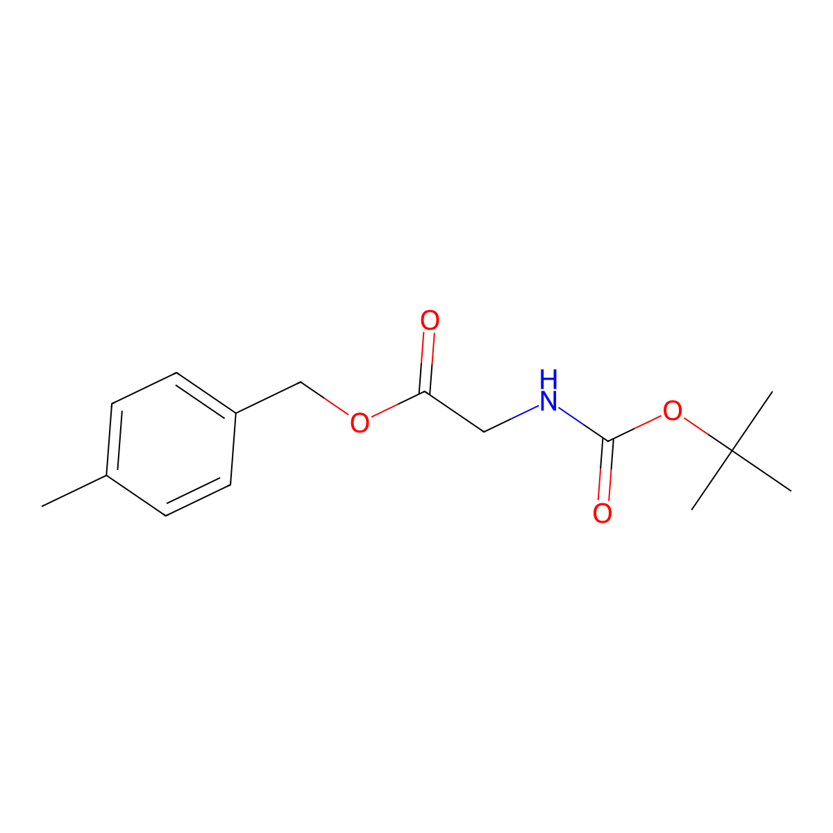 4-Methylbenzyl (tert-butoxycarbonyl)glycinate molecular structure, CAS 1159512-15-8
