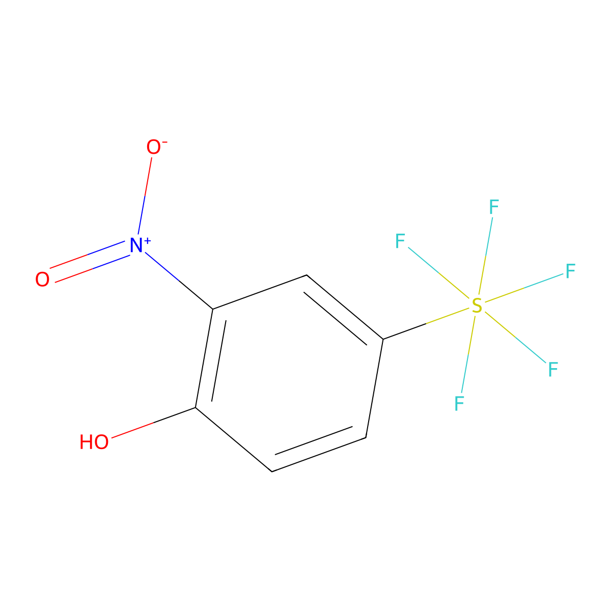 2-Nitro-4-(pentafluorosulfanyl)phenol molecular structure, CAS 1159512-26-1