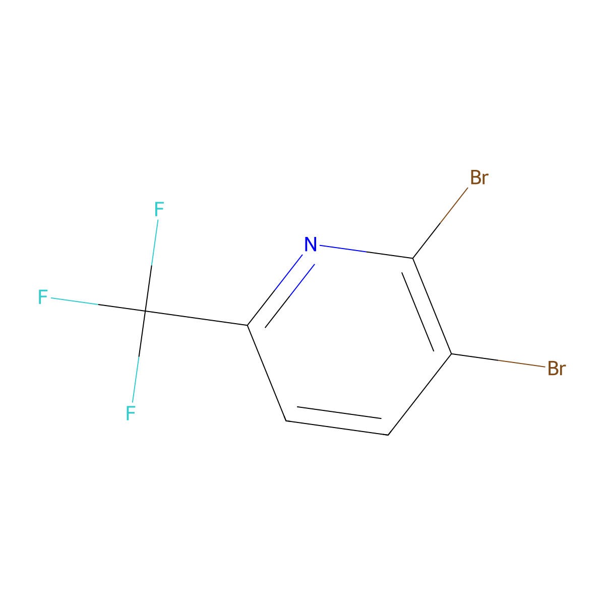 2,3-Dibromo-6-(trifluoromethyl)pyridine molecular structure, CAS 1159512-35-2