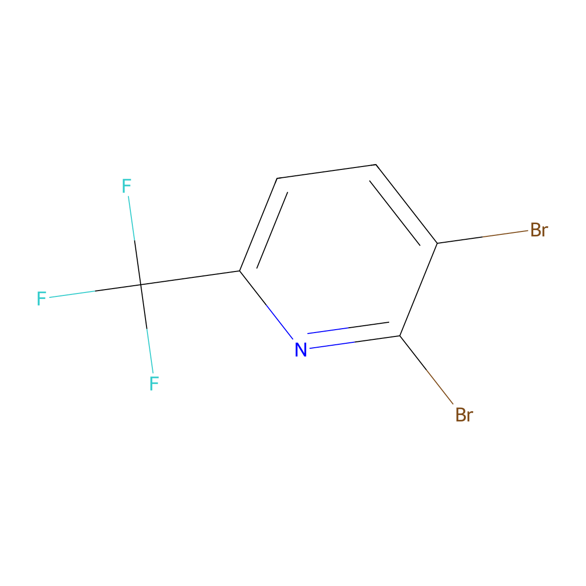2,3-Dibromo-6-(trifluoromethyl)pyridine molecular structure, CAS 1159512-35-2