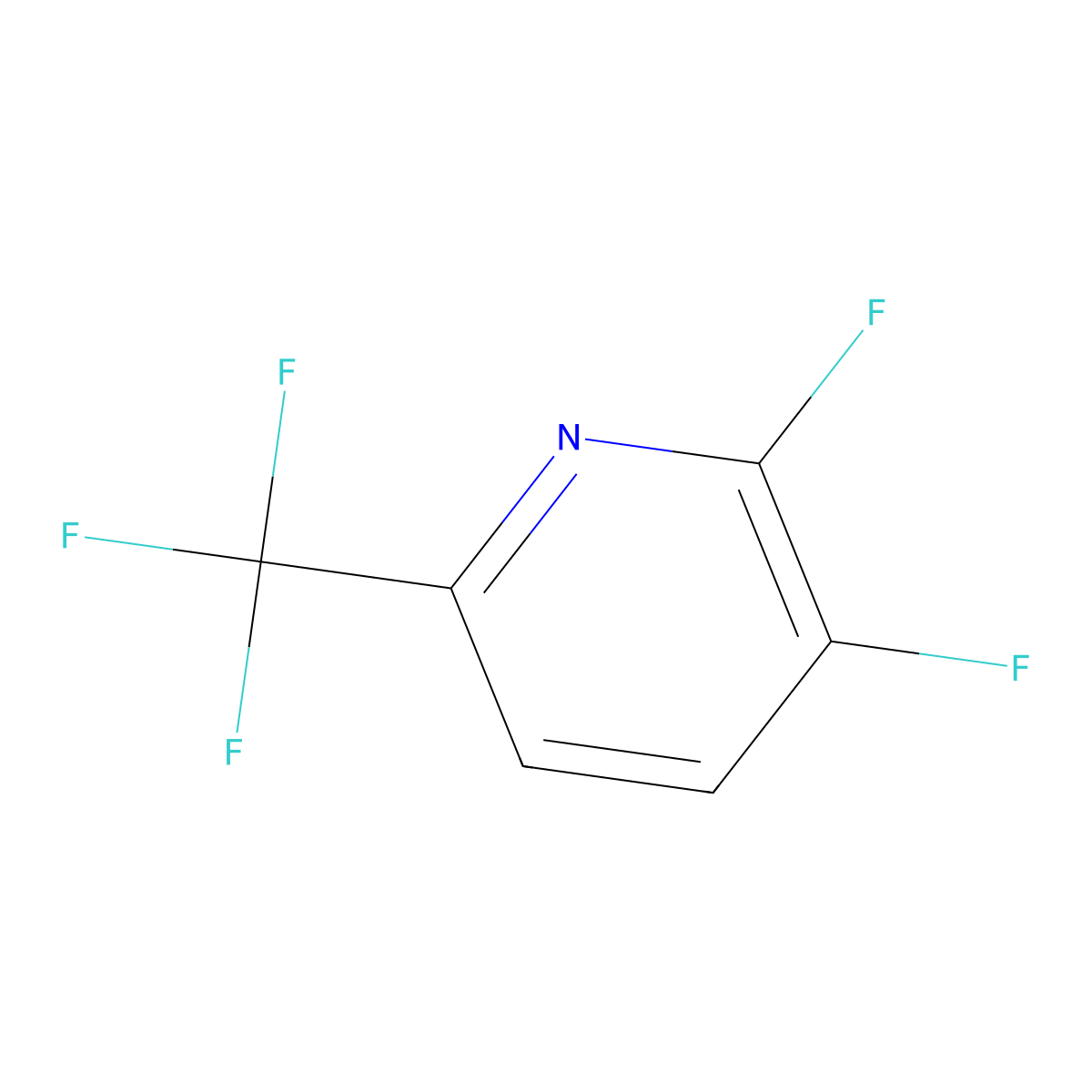 2,3-Difluoro-6-(trifluoromethyl)pyridine molecular structure, CAS 1159512-37-4