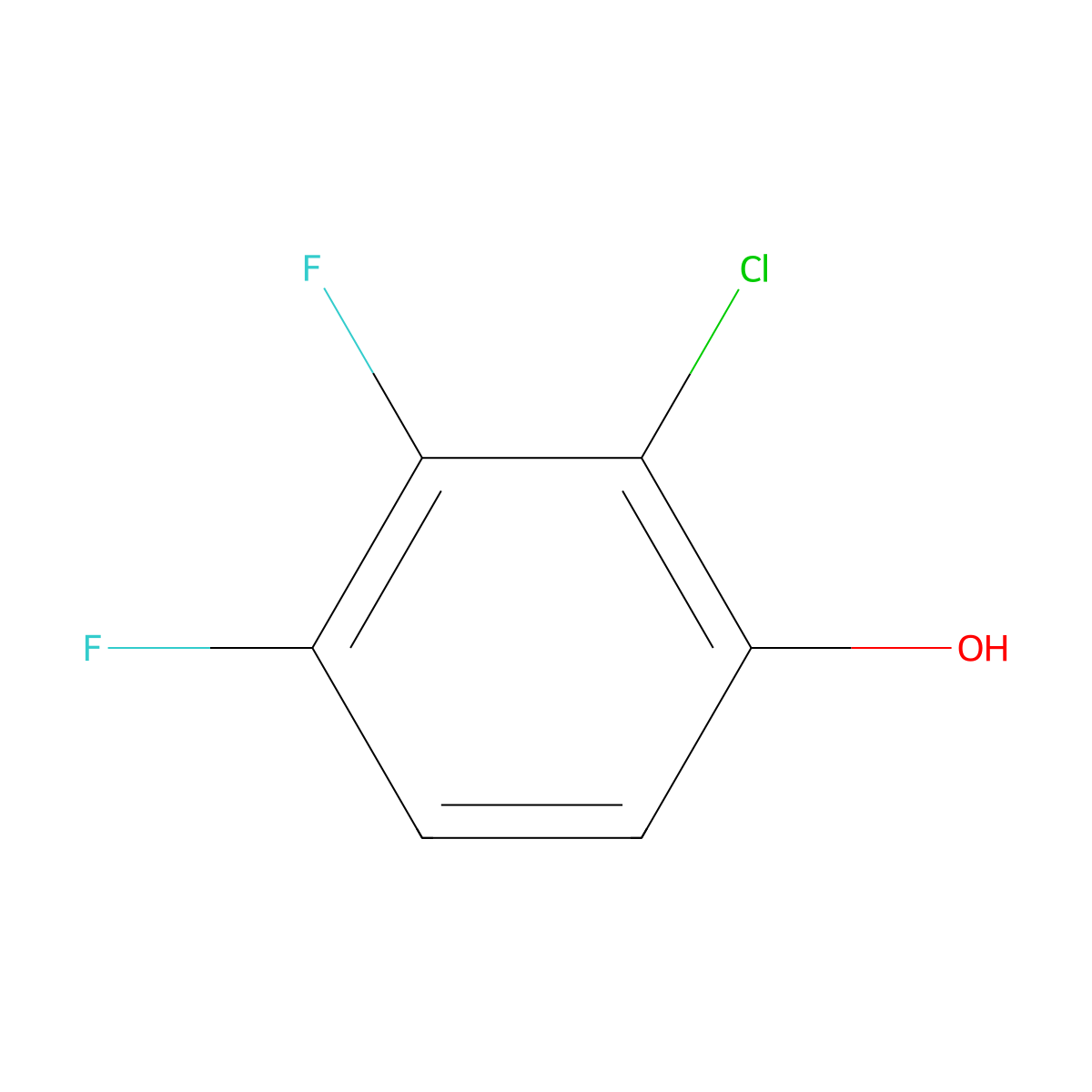 2-Chloro-3,4-difluoro-phenol molecular structure, CAS 1159512-40-9