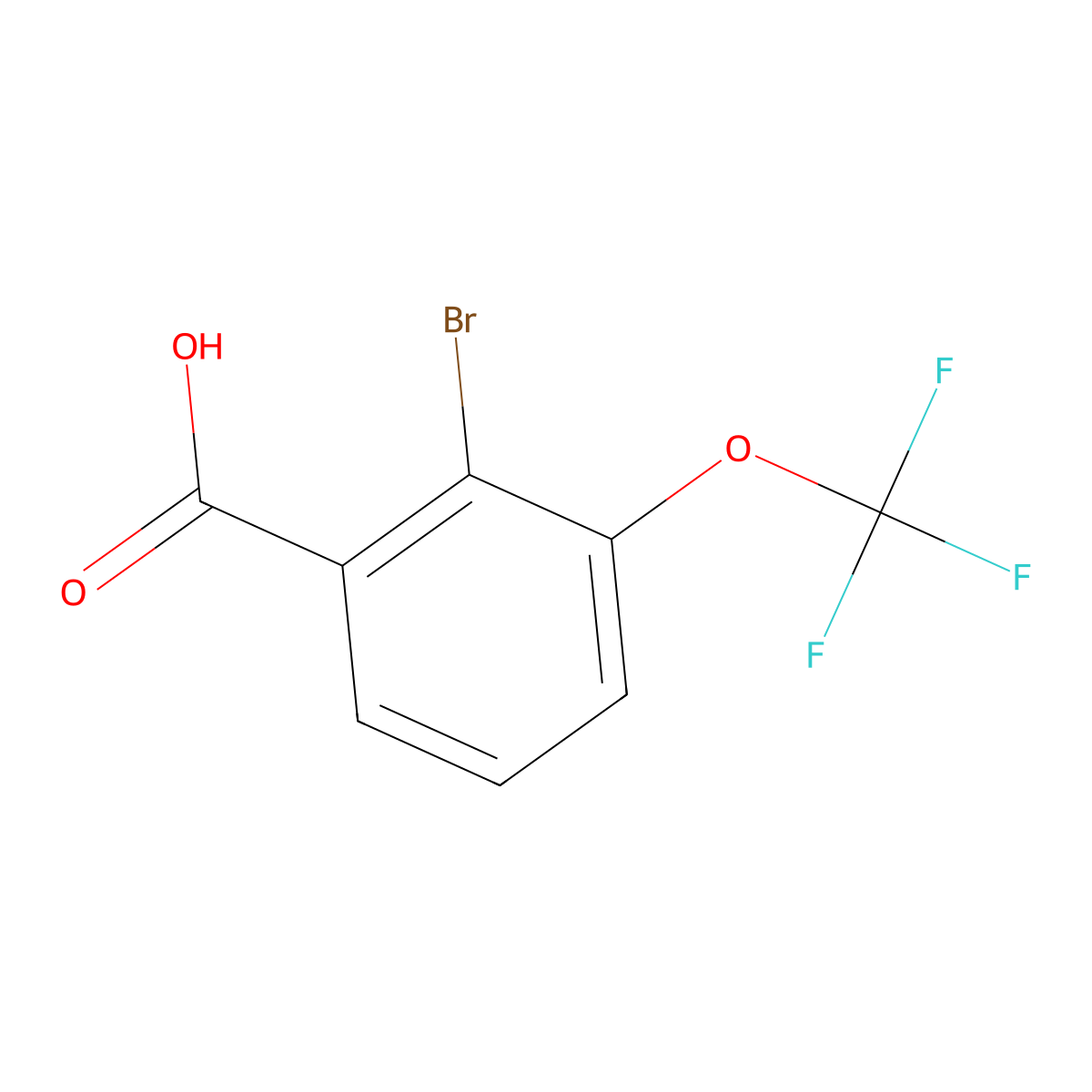 2-Bromo-3-(trifluoromethoxy)benzoic acid molecular structure, CAS 1159512-46-5