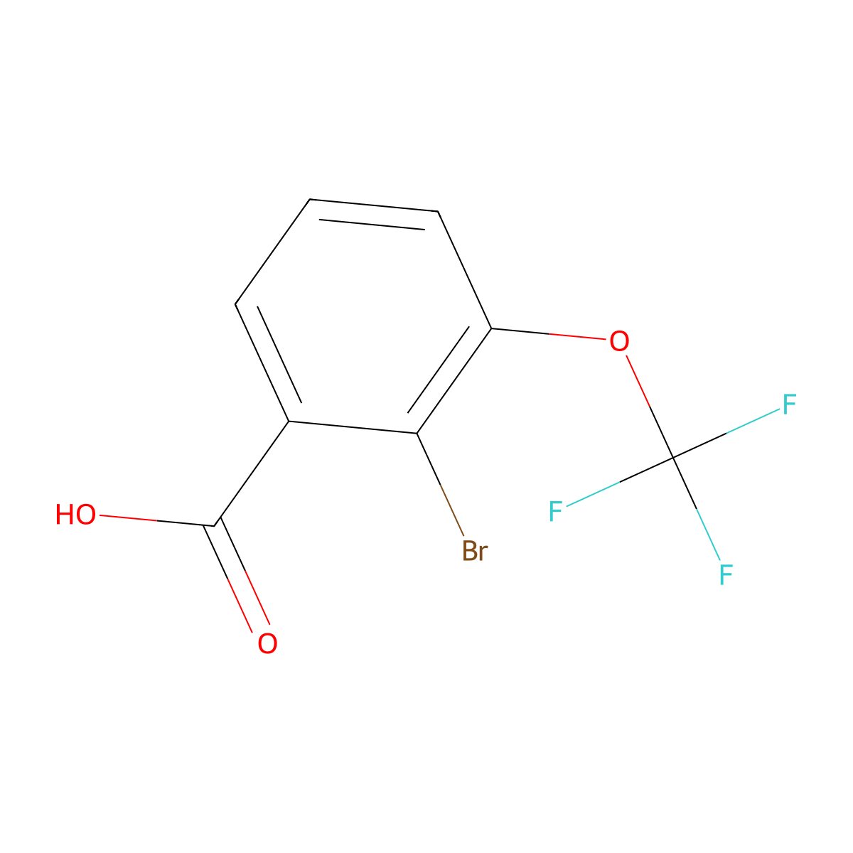 2-Bromo-3-(trifluoromethoxy)benzoic acid molecular structure, CAS 1159512-46-5