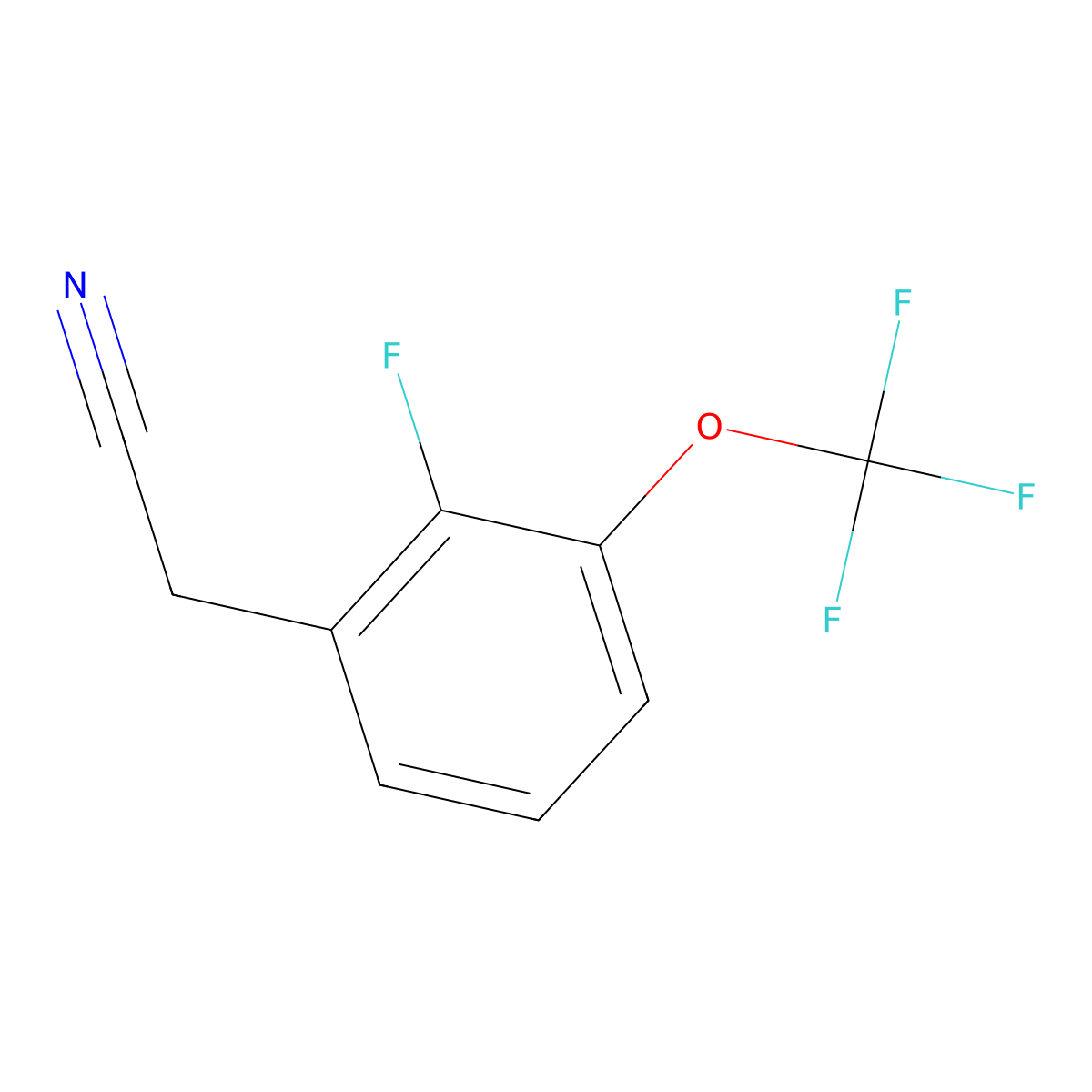2-Fluoro-3-(trifluoromethoxy)phenylacetonitrile molecular structure, CAS 1159512-60-3