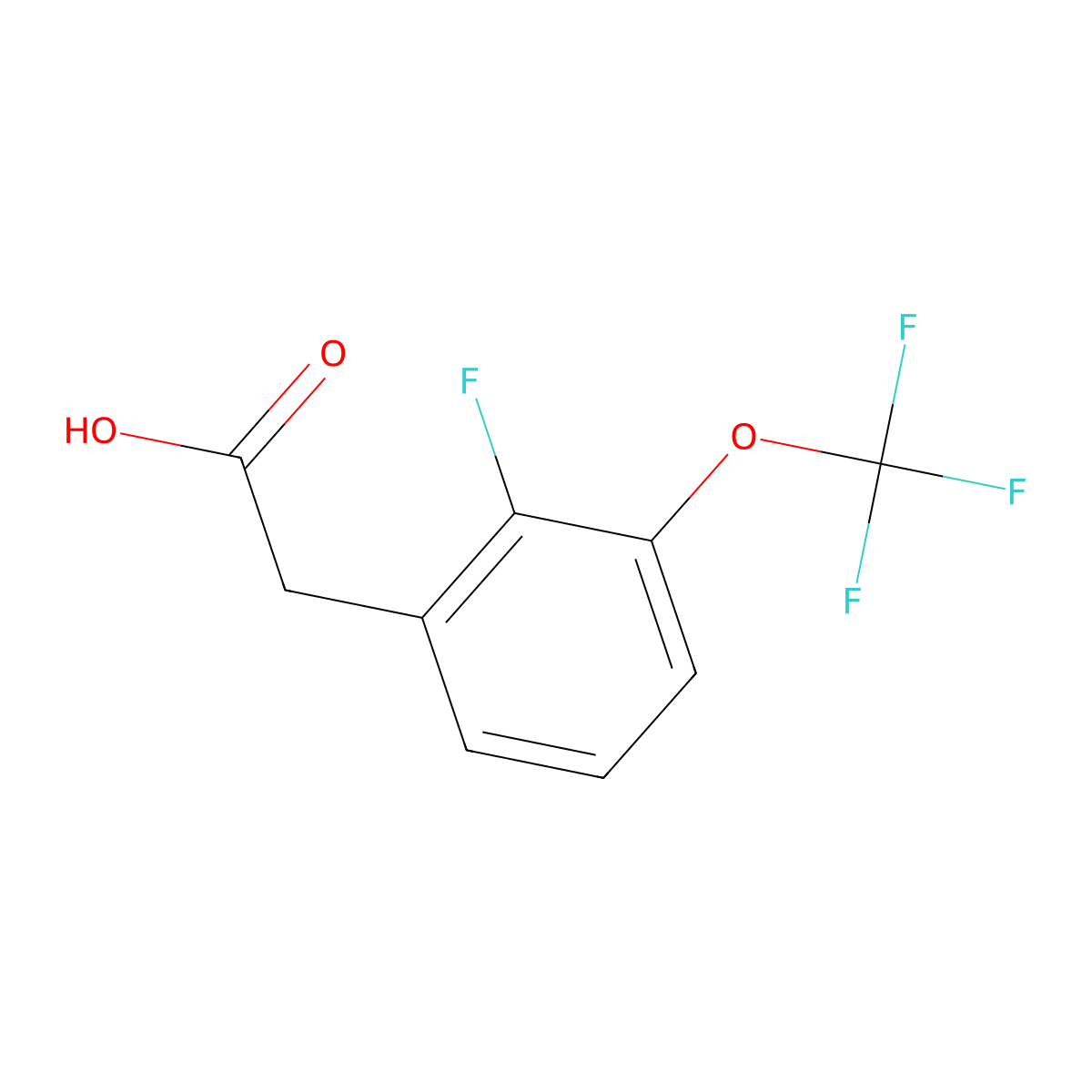 2-Fluoro-3-(trifluoromethoxy)phenylacetic acid molecular structure, CAS 1159512-61-4