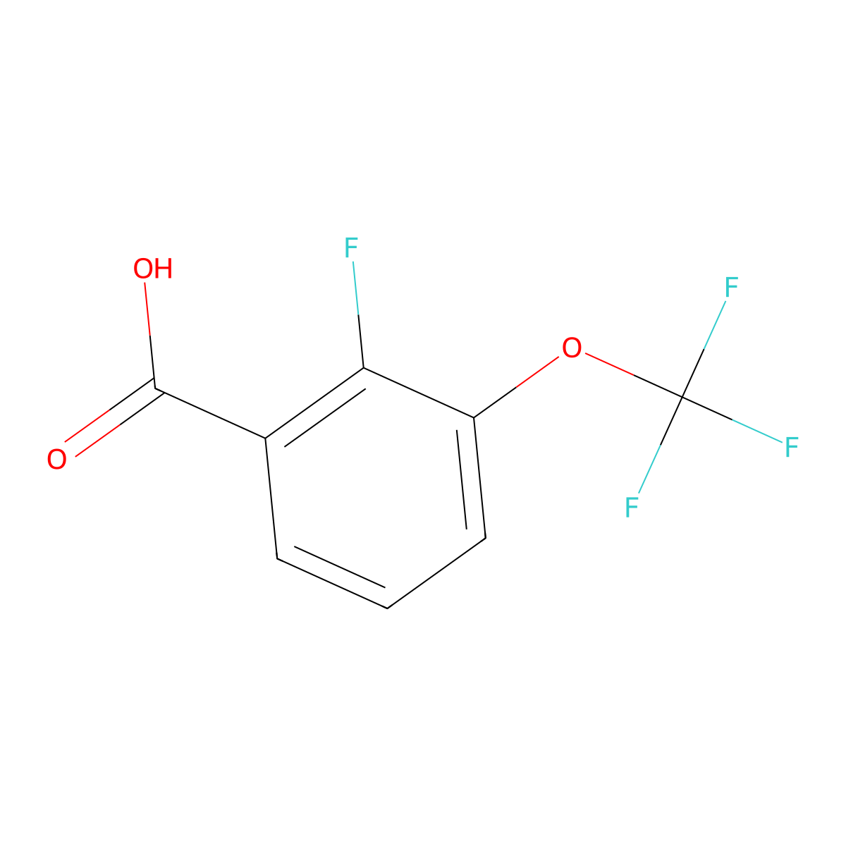 2-Fluoro-3-(trifluoromethoxy)benzoic acid molecular structure, CAS 1159512-62-5