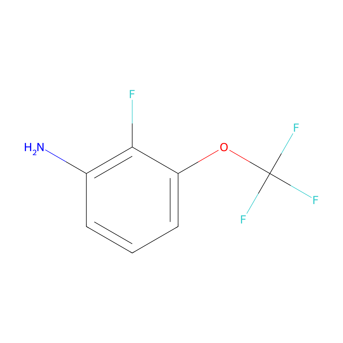 2-Fluoro-3-(trifluoromethoxy)aniline molecular structure, CAS 1159512-64-7