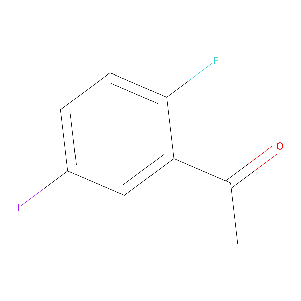 2'-Fluoro-5'-iodoacetophenone molecular structure, CAS 1159512-66-9