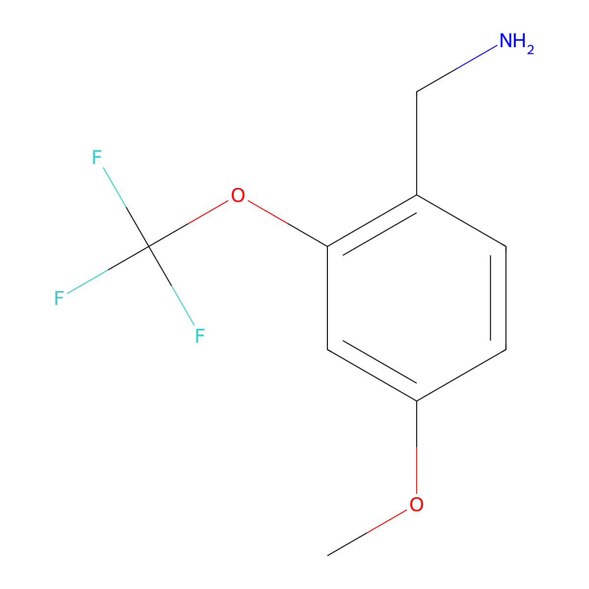 4-Methoxy-2-(trifluoromethoxy)benzylamine molecular structure, CAS 1159512-67-0