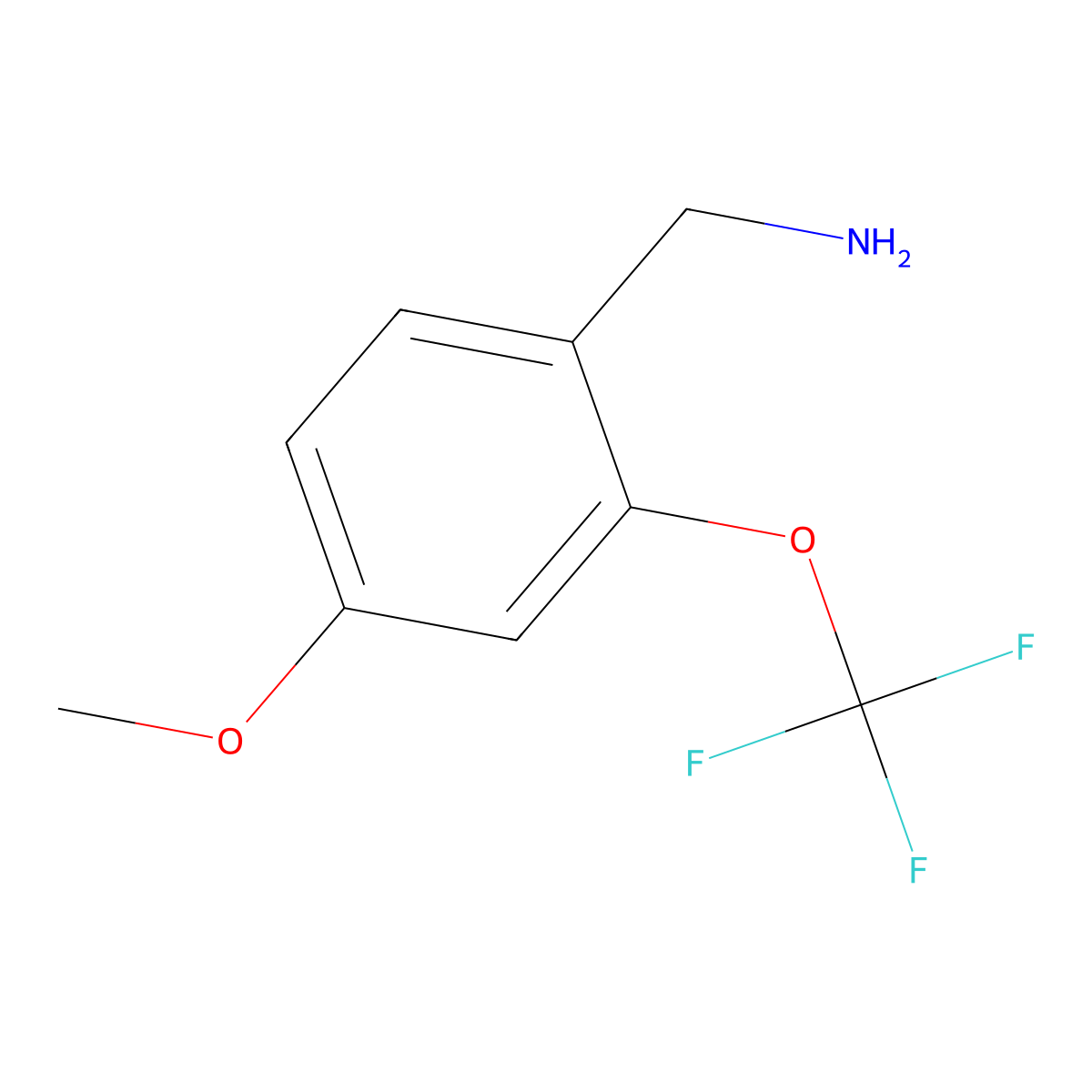 4-Methoxy-2-(trifluoromethoxy)benzylamine molecular structure, CAS 1159512-67-0