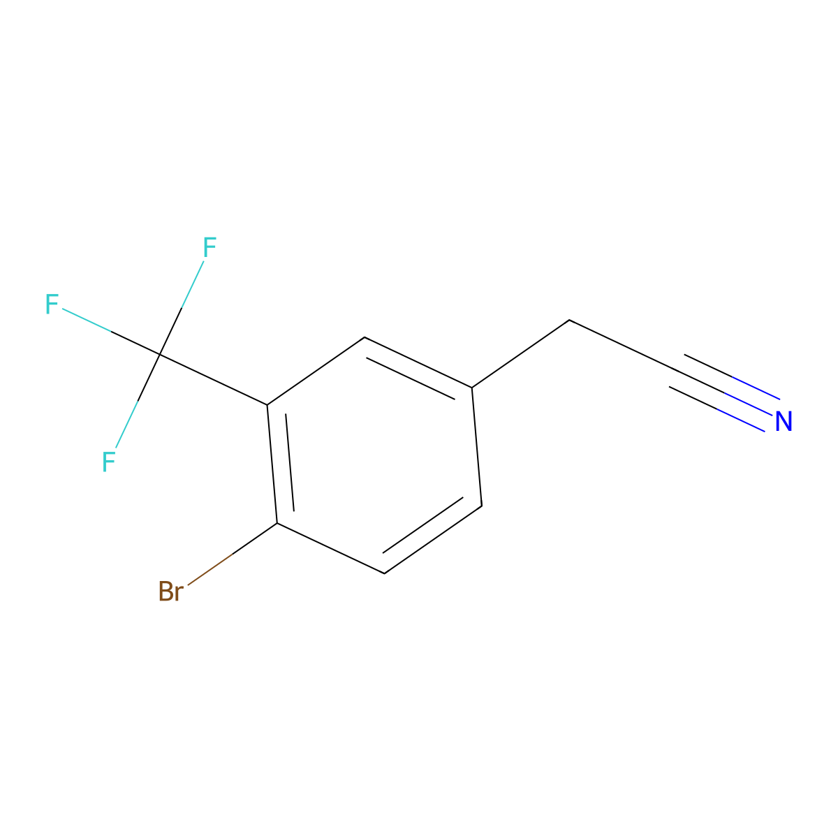 4-Bromo-3-(trifluoromethyl)phenylacetonitrile molecular structure, CAS 1159512-69-2