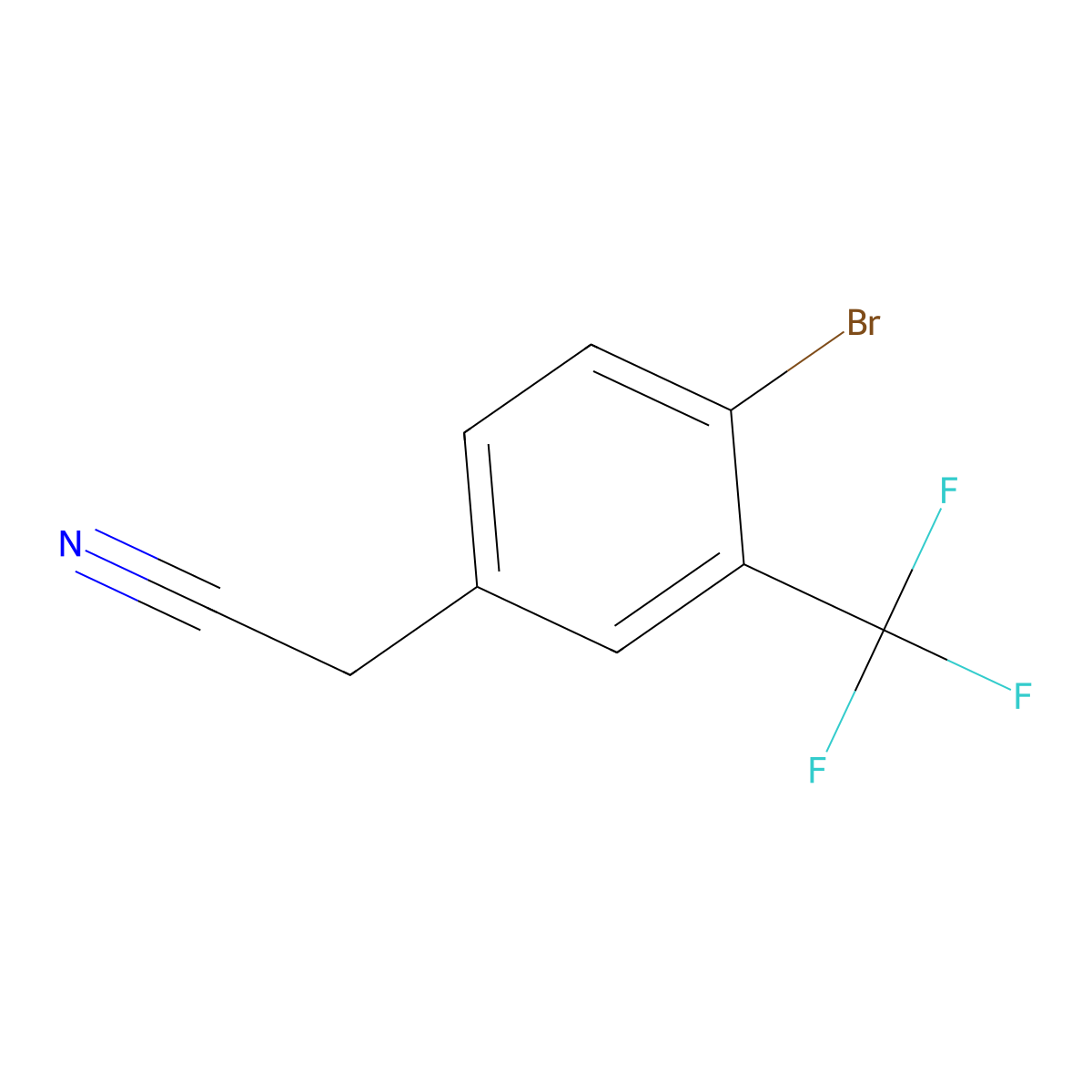 4-Bromo-3-(trifluoromethyl)phenylacetonitrile molecular structure, CAS 1159512-69-2