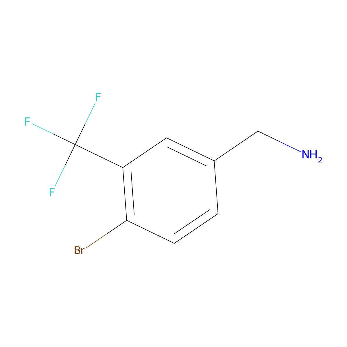 4-Bromo-3-(trifluoromethyl)benzylamine molecular structure, CAS 1159512-70-5