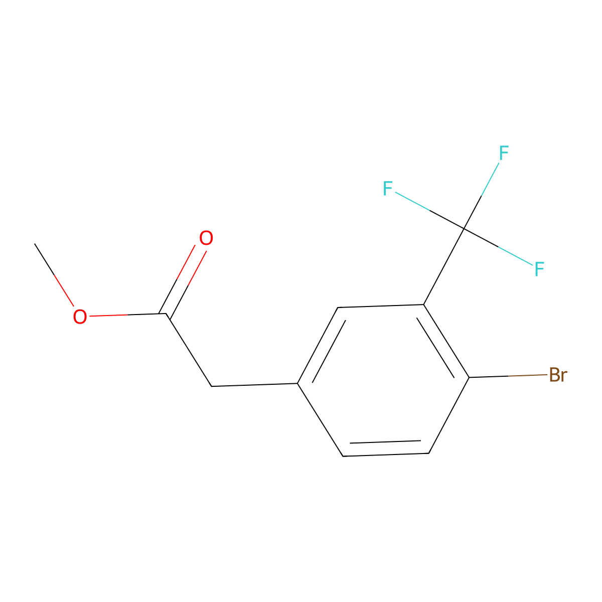 Methyl 4-bromo-3-(trifluoromethyl)phenylacetate molecular structure, CAS 1159512-71-6