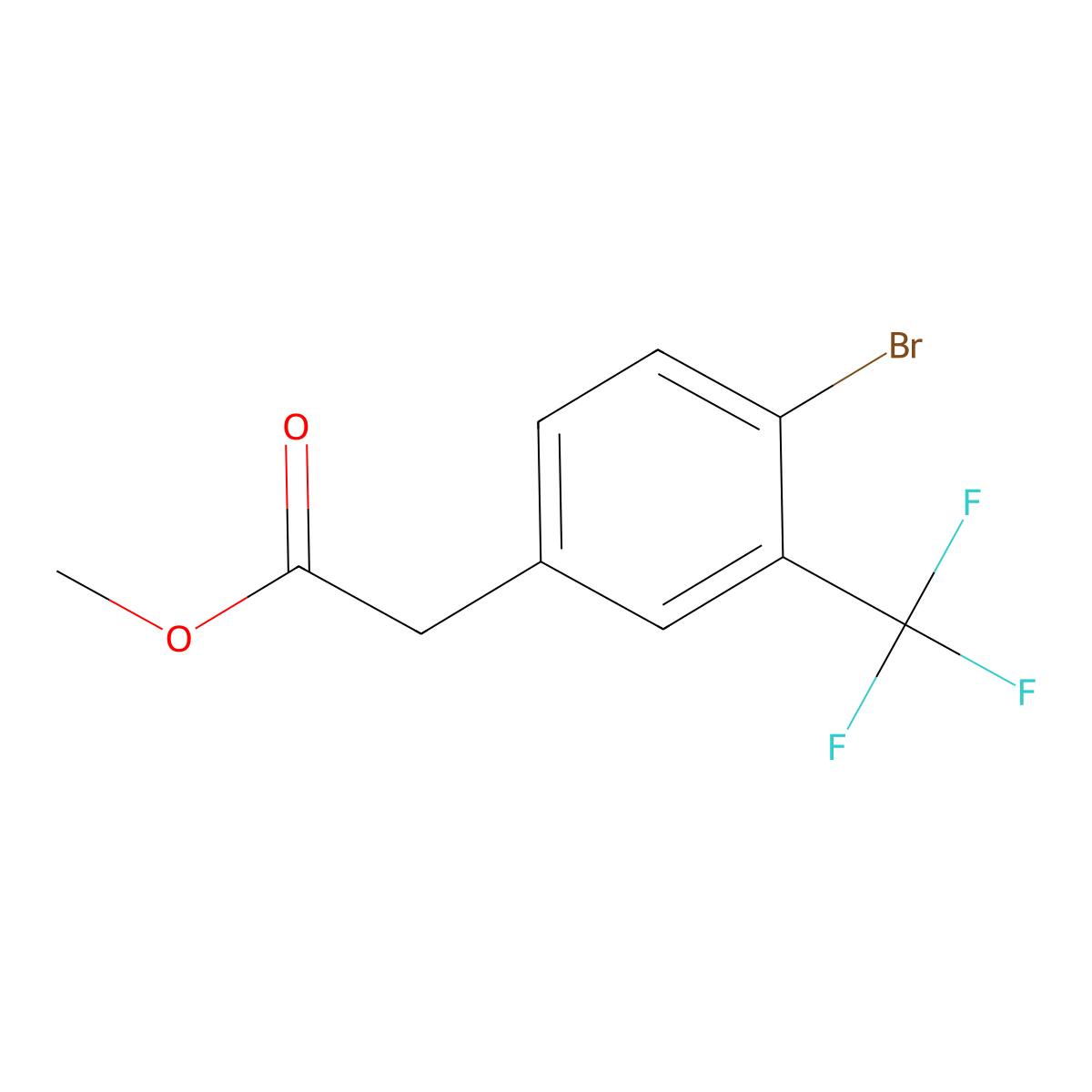 Methyl 4-bromo-3-(trifluoromethyl)phenylacetate molecular structure, CAS 1159512-71-6