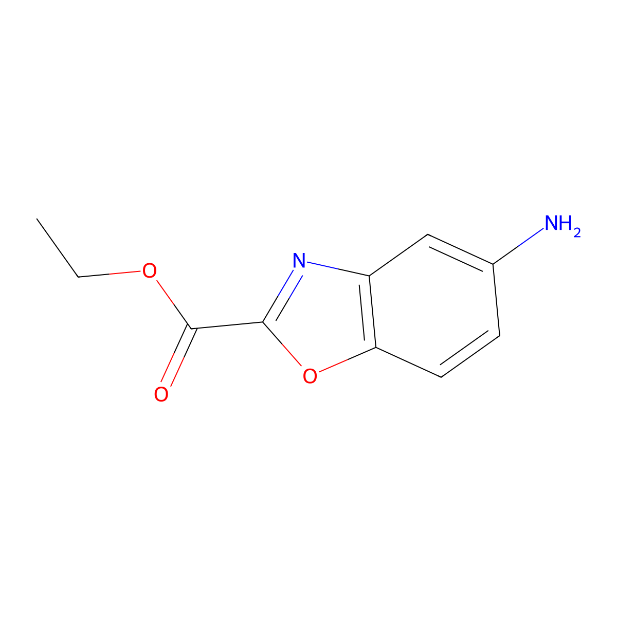 Ethyl 5-aminobenzo[d]oxazole-2-carboxylate molecular structure, CAS 1159515-88-4