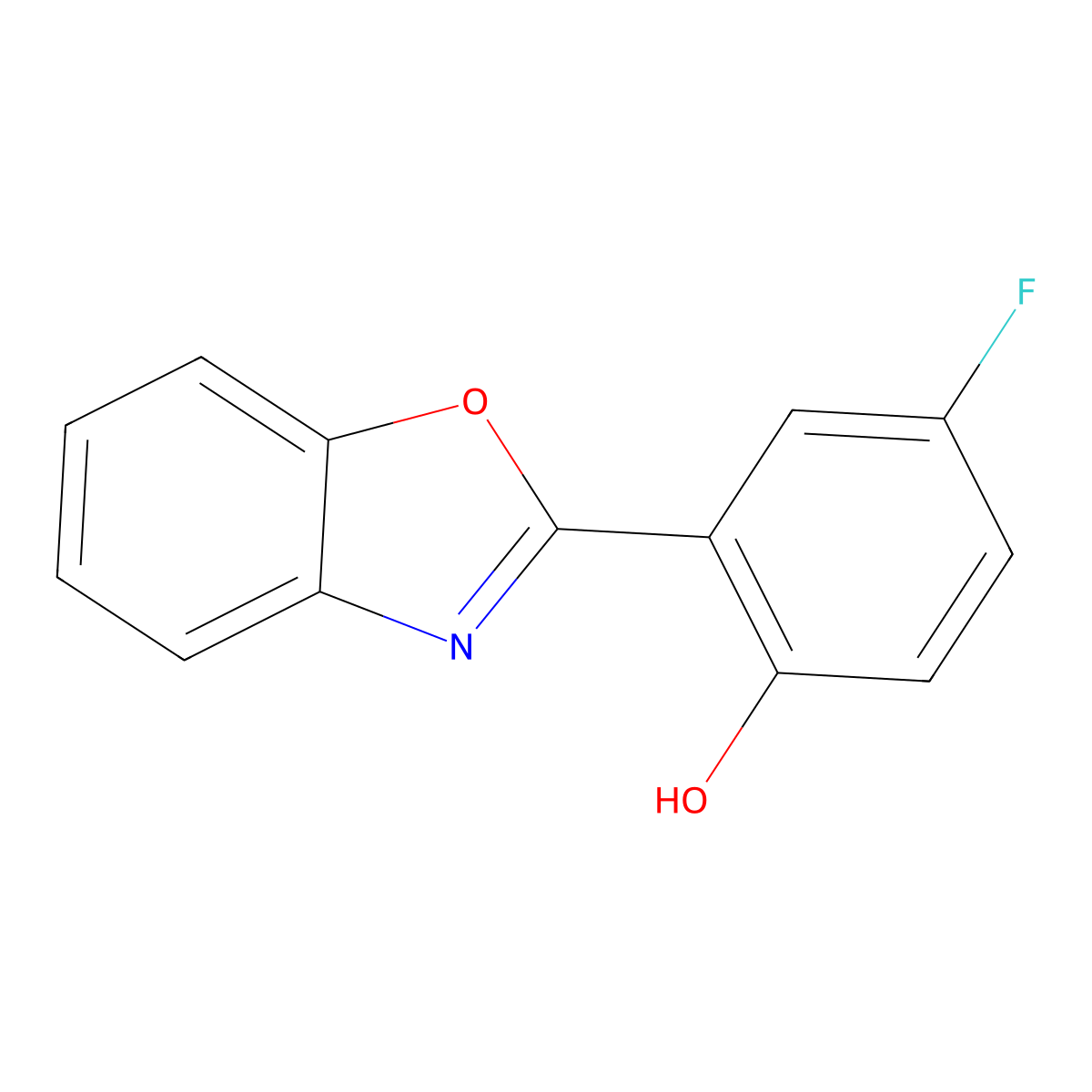 2-(Benzo[d]oxazol-2-yl)-4-fluorophenol molecular structure, CAS 1159516-82-1