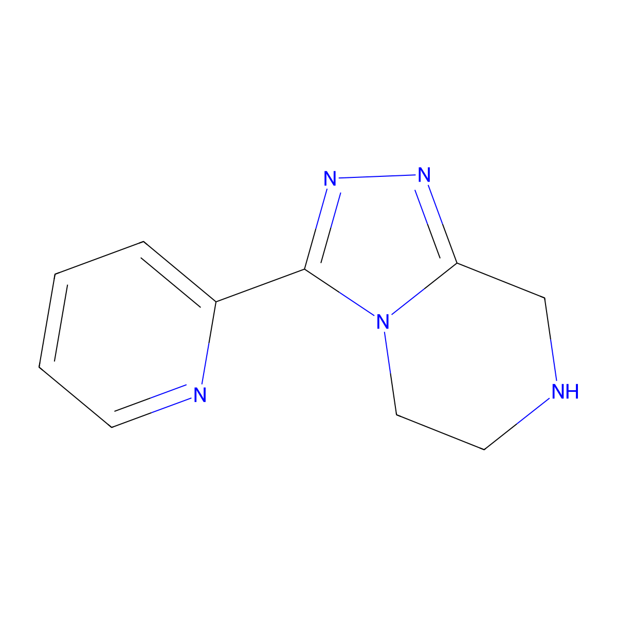 2-{5H,6H,7H,8H-[1,2,4]triazolo[4,3-a]pyrazin-3-yl}pyridine molecular structure, CAS 1159522-34-5